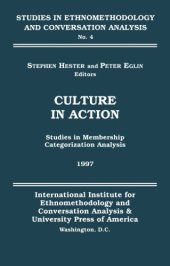 book Culture in Action: Studies in Membership Categorization Analysis