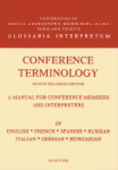 book Conference Terminology. In English, French, Spanish, Russian, Italian, German and Hungarian