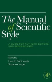 book The Manual of Scientific Style: A Guide for Authors, Editors, and Researchers