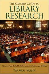 book The Oxford Guide to Library Research