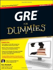 book GRE For Dummies, Premier 7th Edition, with CD