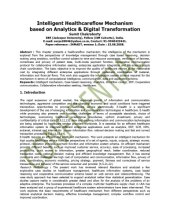 book Intelligent Healthcare flow Mechanism  based on Analytics & Digital Transformation