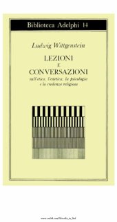 book Lezioni e conversazioni sull'etica, l'estetica, la psicologia e la credenza religiosa