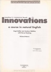 book Innovations Intermediate: Teacher's Photocopiable Resource Book