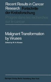 book Malignant Transformation by Viruses