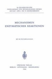 book Mechanismen Enzymatischer Reaktionen