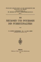 book Die Neurosen und Psychosen des Pubertätsalters