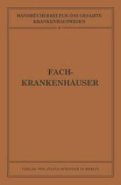 book Fachkrankenhäuser