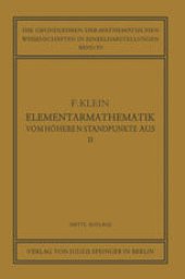 book Elementarmathematik vom Höheren Standpunkte Aus: Geometrie