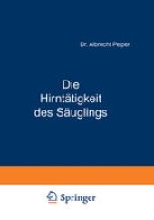 book Die Hirntätigkeit des Säuglings