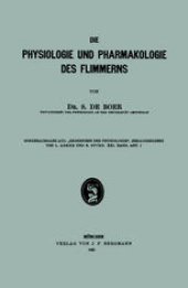 book Die Physiologie und Pharmakologie des Flimmerns