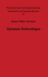 book Optimale Reihenfolgen