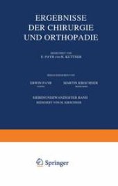 book Ergebnisse der Chirurgie und Orthopädie: Siebenundzwanzigster Band