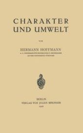 book Charakter und Umwelt