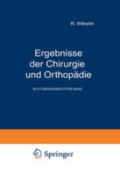 book Ergebnisse der Chirurgie und Orthopädie: Achtundzwanzigster Band