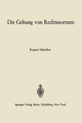 book Die Geltung von Rechtsnormen