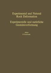 book Experimental and Natural Rock Deformation / Experimentelle und natürliche Gesteinsverformung: Proceedings of the International Symposium Darmstadt, February 17–18, 1969