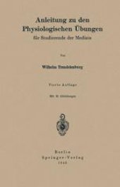 book Anleitung zu den Physiologischen Übungen: für Studierende der Medizin