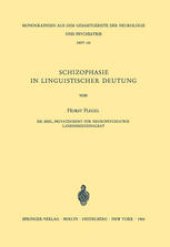 book Schizophasie in Linguistischer Deutung