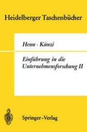 book Einführung in die Unternehmensforschung II