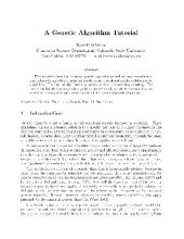 book A genetic algorithm tutorial