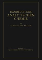 book Elemente der Fünften Hauptgruppe: Phosphor Bestimmung der Phosphorsäure im Biologischen Material