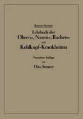 book Lehrbuch der Ohren-, Nasen-, Rachen- und Kehlkopf-Krankheiten