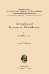 book Entwicklung und Ergebnisse der Chemotherapie