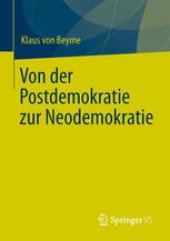 book Von der Postdemokratie zur Neodemokratie