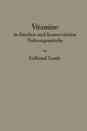 book Vitamine in frischen und konservierten Nahrungsmitteln