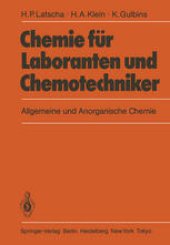 book Chemie für Laboranten und Chemotechniker: Allgemeine und Anorganische Chemie