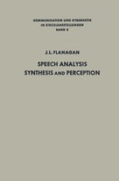 book Speech Analysis Synthesis and Perception