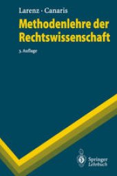 book Methodenlehre der Rechtswissenschaft