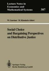 book Social Choice and Bargaining Perspectives on Distributive Justice