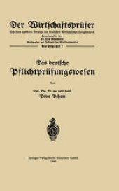 book Das deutsche Pflichtprüfungswesen