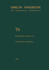 book Th Thorium: Natural Occurrence. Minerals (Excluding Silicates)