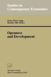 book Openness and Development: Yearbook of Economic and Social Relations 1996