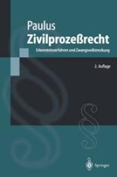 book Zivilprozeßrecht: Erkenntnisverfahren und Zwangsvollstreckung