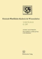 book Zum Verhältnis von Bild und Text in der Renaissance: 235. Sitzung am 20. Dezember 1978 in Düsseldorf