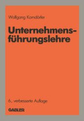 book Unternehmensführungslehre