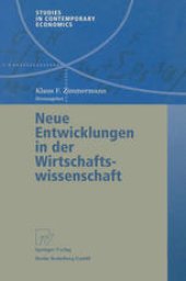 book Neue Entwicklungen in der Wirtschaftswissenschaft