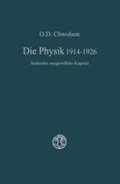 book Die Physik 1914–1926: Siebzehn ausgewählte Kapitel