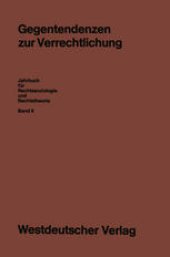 book Gegentendenzen zur Verrechtlichung