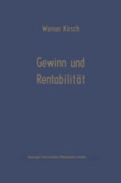 book Gewinn und Rentabilität