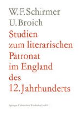 book Studien zum literarischen Patronat im England des 12. Jahrhunderts