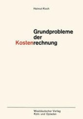 book Grundprobleme der Kostenrechnung