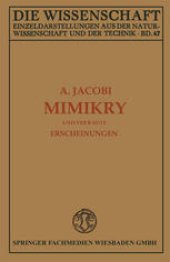 book Mimikry und Verwandte Erscheinungen