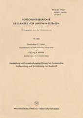 book Herstellung von Schmelzphosphat-Dünger bei hygienischer Aufbereitung und Vernichtung von Stadtmüll