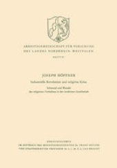 book Industrielle Revolution und religiöse Krise: Schwund und Wandel des religiösen Verhaltens in der modernen Gesellschaft