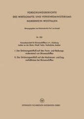 book I. Der Strömungseinfluß auf den Form- und Reibungswiderstand von Binnenschiffen / II. Der Strömungseinfluß auf die Nachstrom- und Sogverhältnisse bei Binnenschiffen